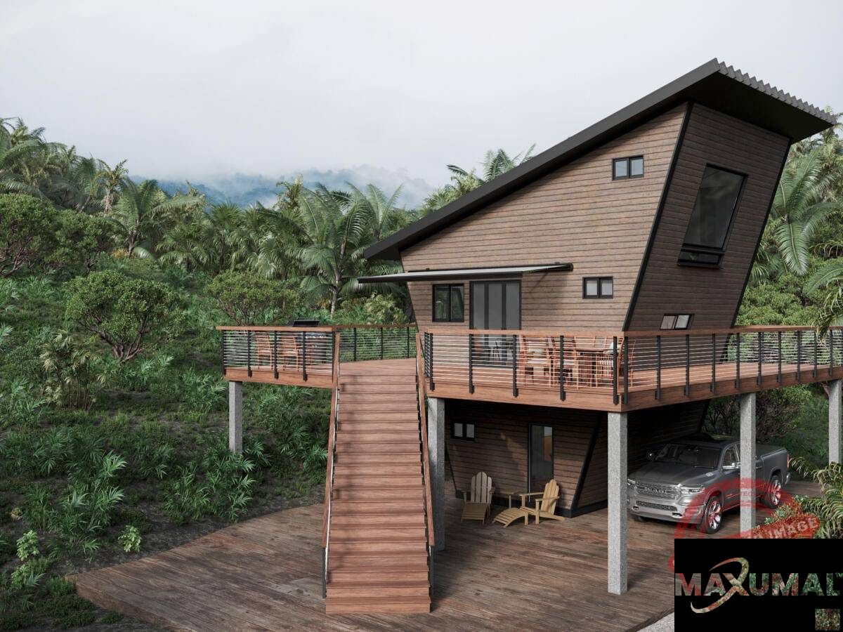 Beach Cabana model rendering